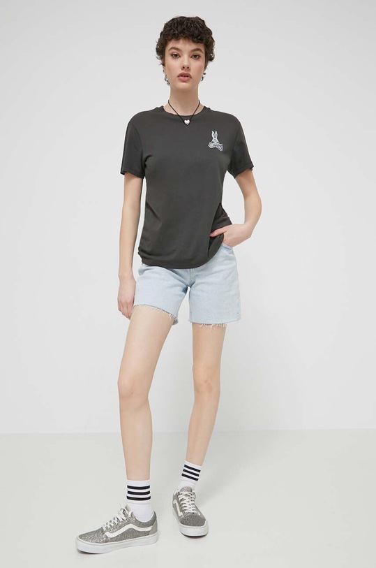 Vans tricou din bumbac VN000GFPBLK1 gri SS24