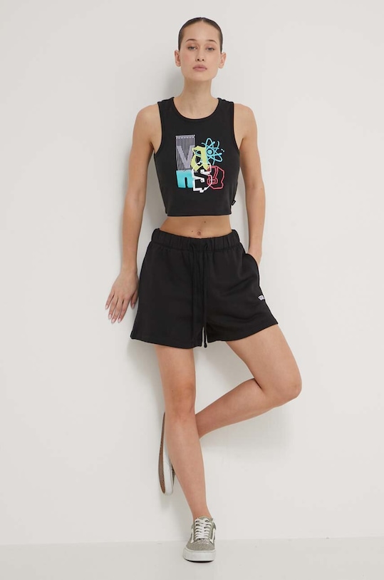 Βαμβακερό τοπ Vans VN000GZWBLK1 μαύρο SS24