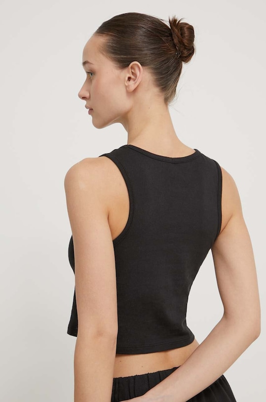 Ρούχα Βαμβακερό τοπ Vans VN000GZWBLK1 μαύρο