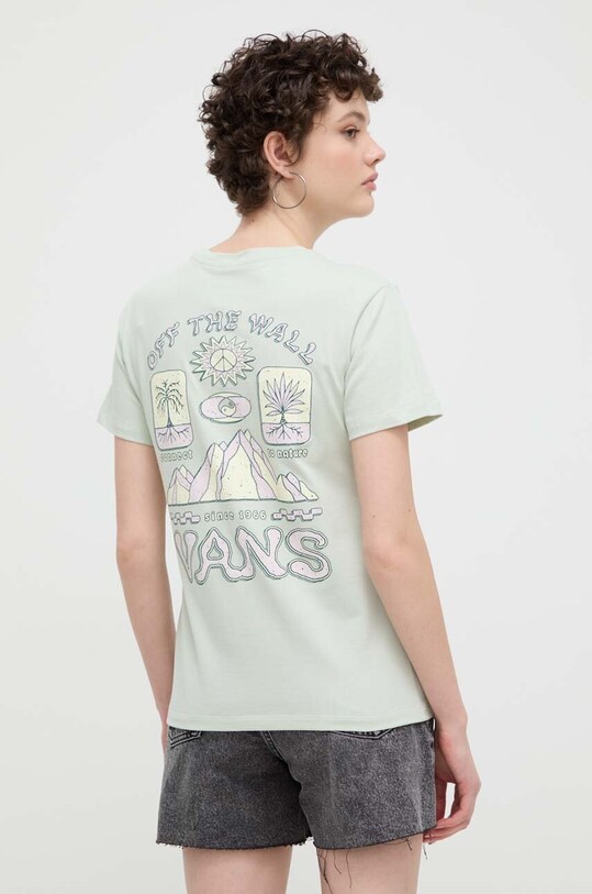 Îmbrăcăminte Vans tricou din bumbac VN000GGTCHF1 verde