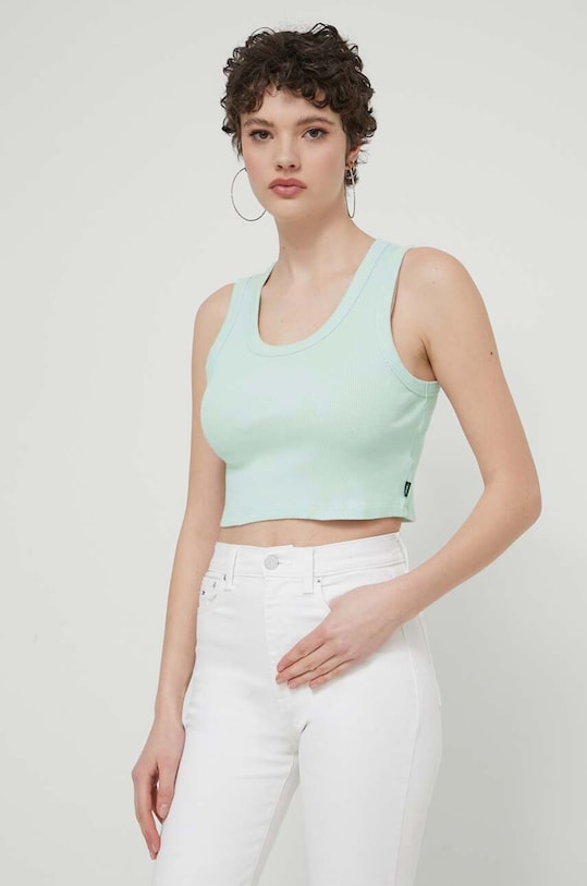 Vans top din bumbac uni verde VN000G3JCHF1