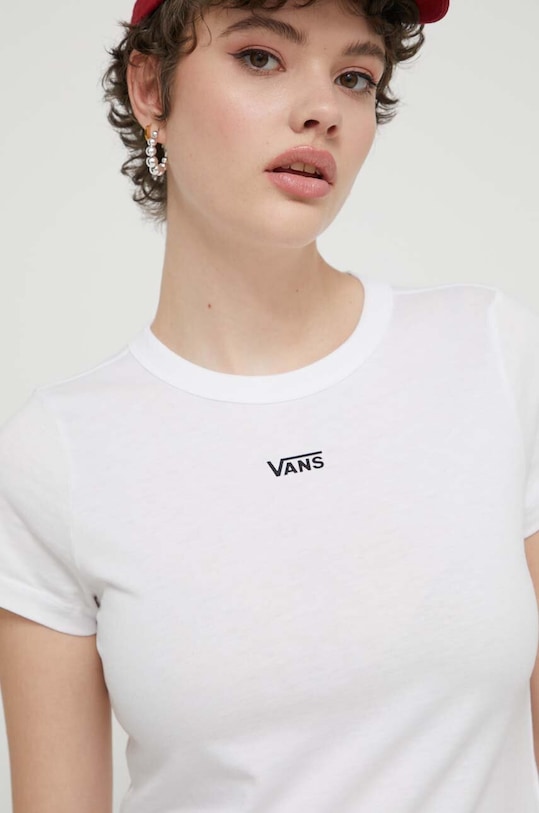 Vans tricou din bumbac alb VN000JDQWHT1