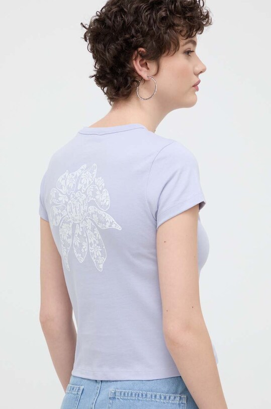 Vans tricou din bumbac print albastru VN000GGJCR21