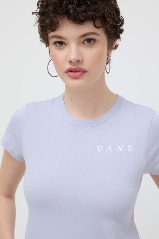 Vans t-shirt bawełniany niebieski VN000GGJCR21
