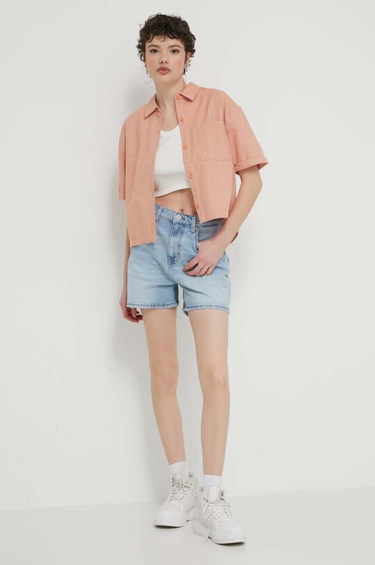 Bavlněný top Vans VN000G3JFS81 béžová SS24