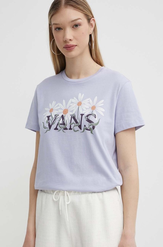Bavlnené tričko Vans fialová VN000GGYCR21