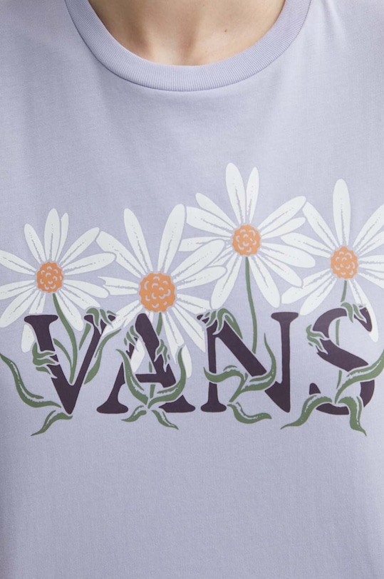 Bavlnené tričko Vans VN000GGYCR21 fialová