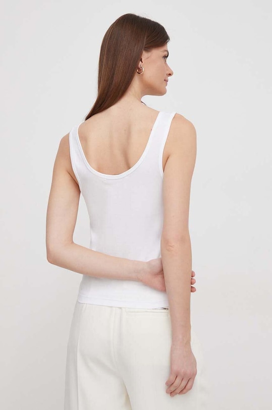 Ρούχα Βαμβακερό τοπ Calvin Klein Jeans J20J221064 λευκό