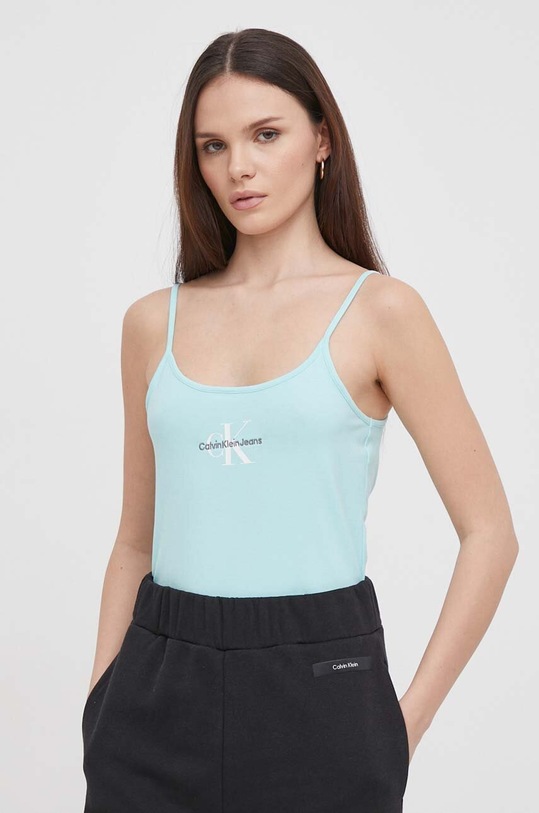 Top Calvin Klein Jeans τιρκουάζ J20J223105