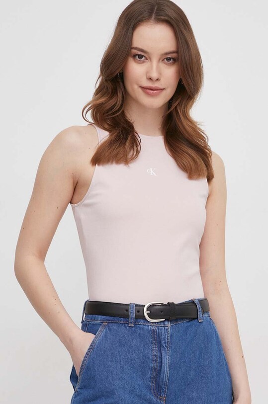 Топ Calvin Klein Jeans гладкий розовый J20J223107