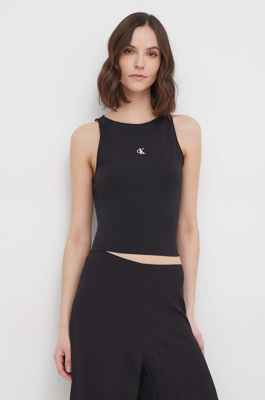 Calvin Klein Jeans top nadruk czarny J20J223107
