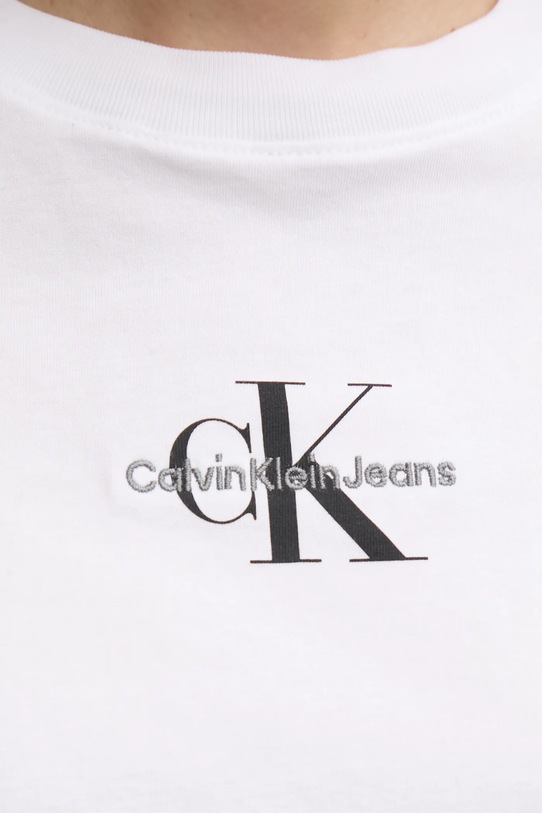 Calvin Klein Jeans tricou din bumbac J20J223113 alb