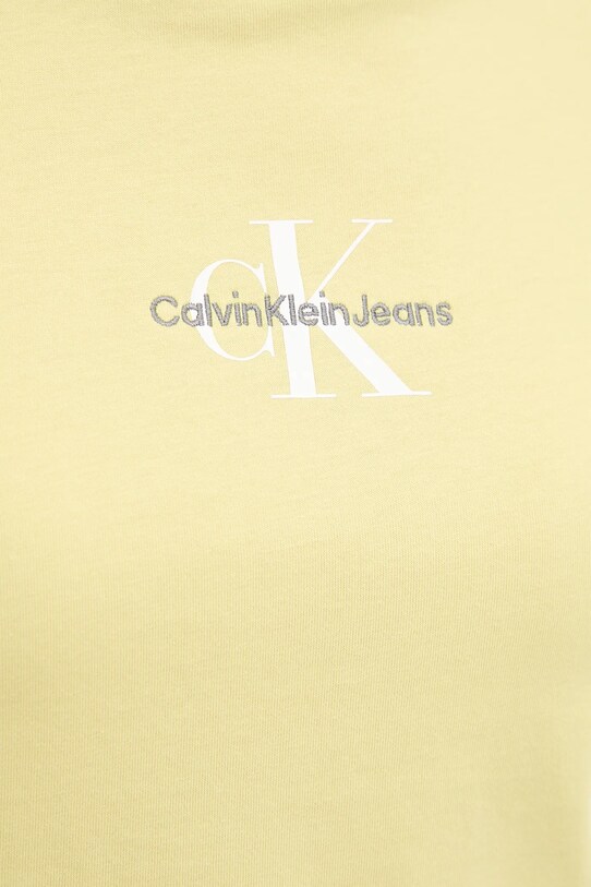 Bavlněné tričko Calvin Klein Jeans J20J223113 žlutá