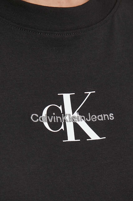 Хлопковая футболка Calvin Klein Jeans чёрный J20J223113