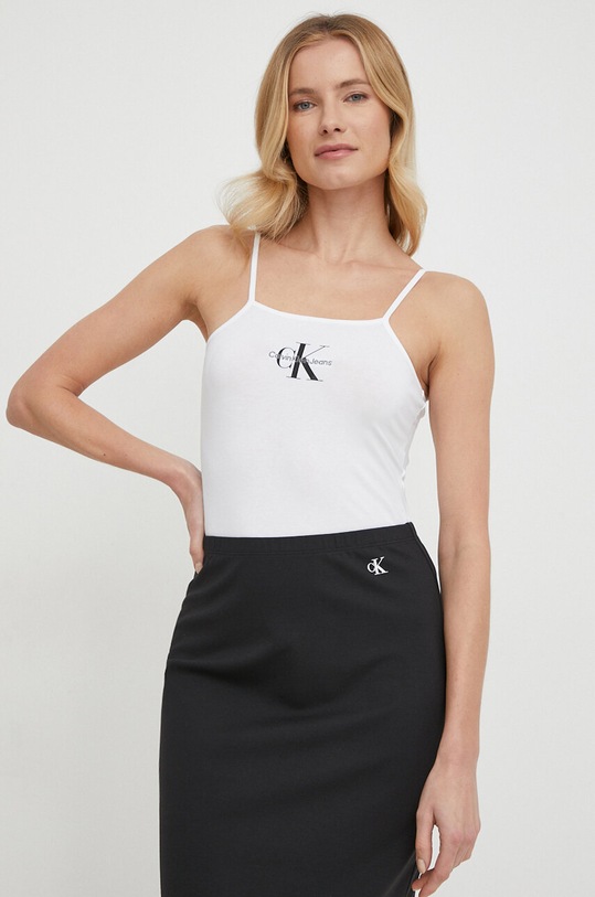 Odzież Calvin Klein Jeans body J20J223421 biały