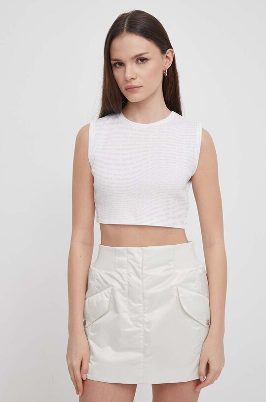 Top Calvin Klein Jeans slim bijela J20J223163