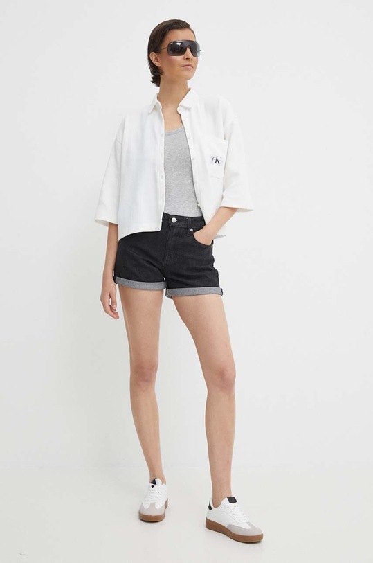 Calvin Klein Jeans koszula bawełniana J20J223360 biały SS24