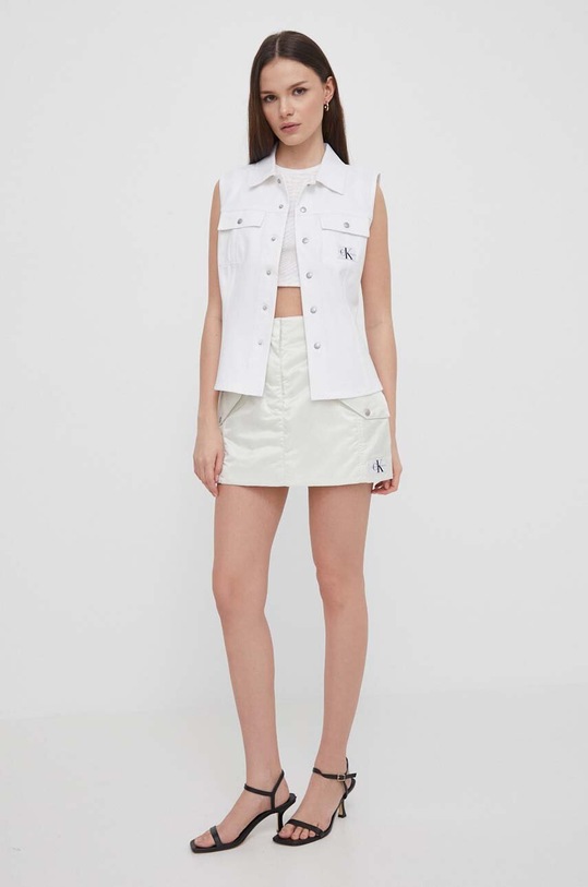 Calvin Klein Jeans koszula J20J223390 biały SS24
