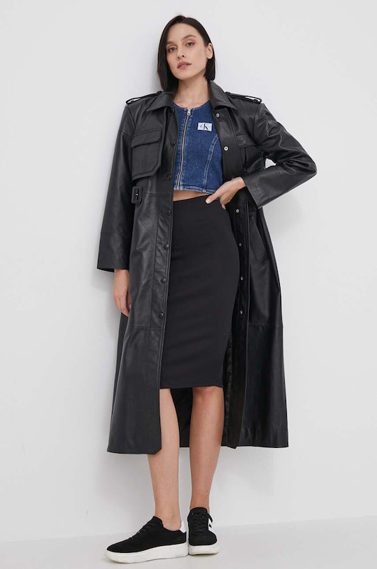 Τζιν τοπ Calvin Klein Jeans J20J222799 σκούρο μπλε SS24