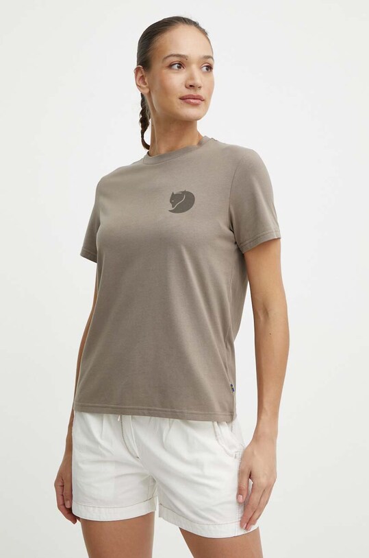 Odjeća Majica kratkih rukava Fjallraven Walk With Nature F14600171.244 smeđa