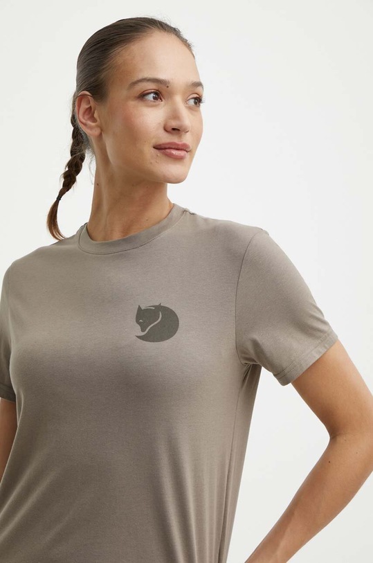 Majica kratkih rukava Fjallraven Walk With Nature smeđa F14600171.244