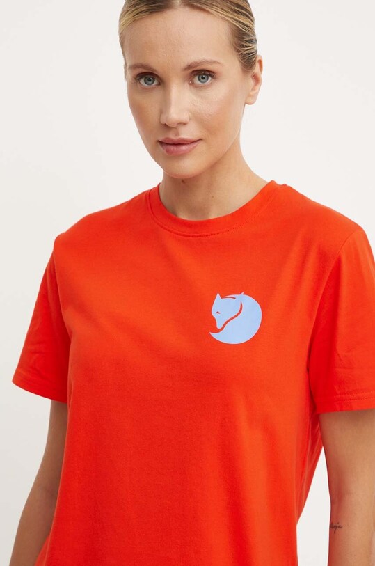 Тениска Fjallraven Fox Boxy Logo оранжев F87153.214