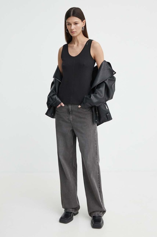 Bavlněný top G-Star D24521.D275 černá SS24