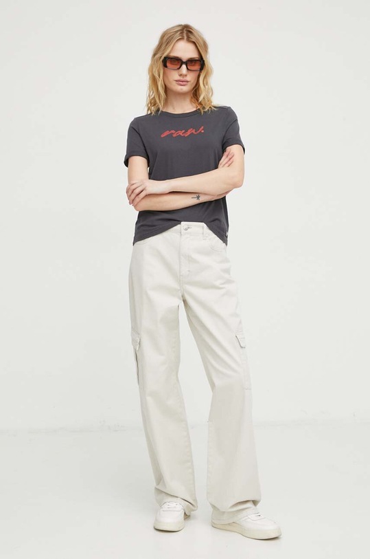 Βαμβακερό μπλουζάκι G-Star D24497.D626 γκρί SS24