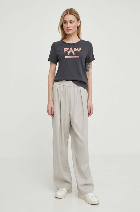 Хлопковая футболка G-Star D24498.D511 серый SS24