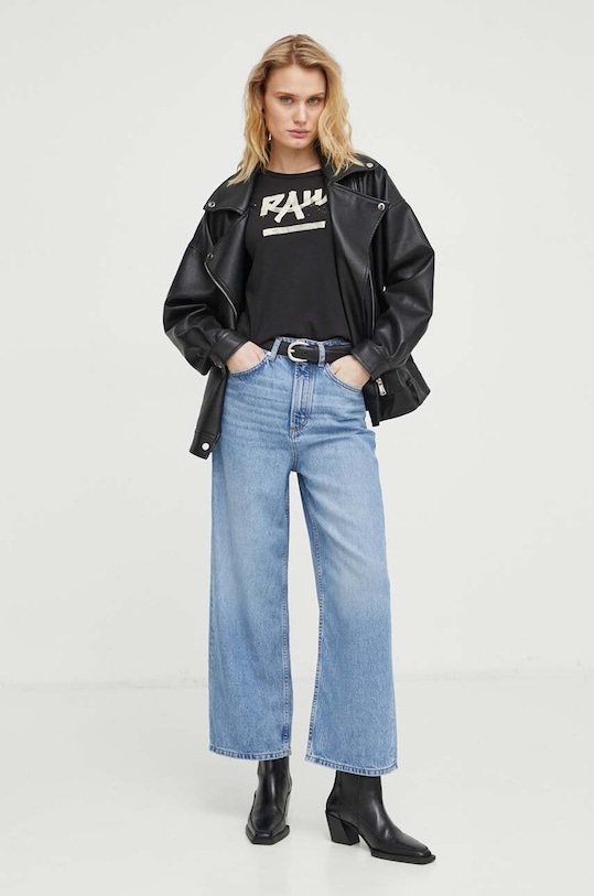 G-Star t-shirt bawełniany D24498.D511 czarny SS24