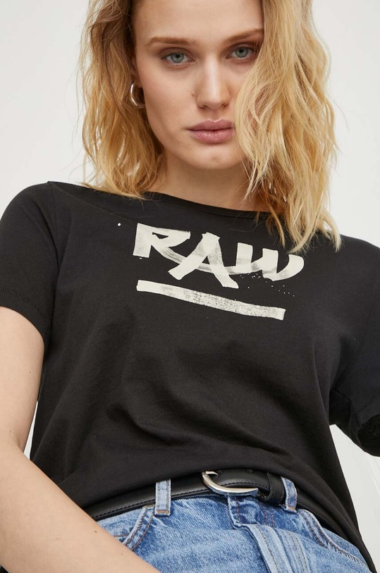 G-Star t-shirt bawełniany czarny D24498.D511