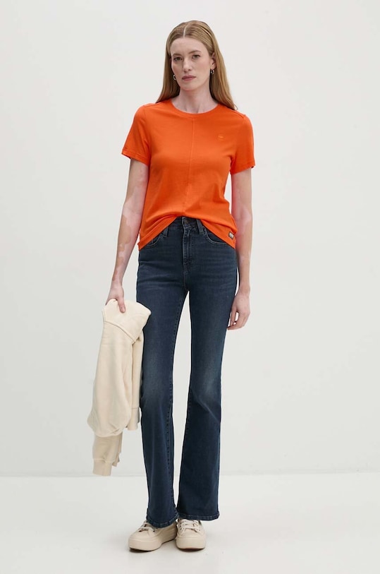 G-Star tricou din bumbac D24499.4107 portocaliu AW24