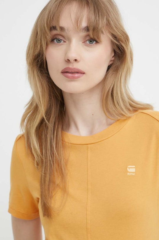 G-Star t-shirt bawełniany pomarańczowy D24499.4107