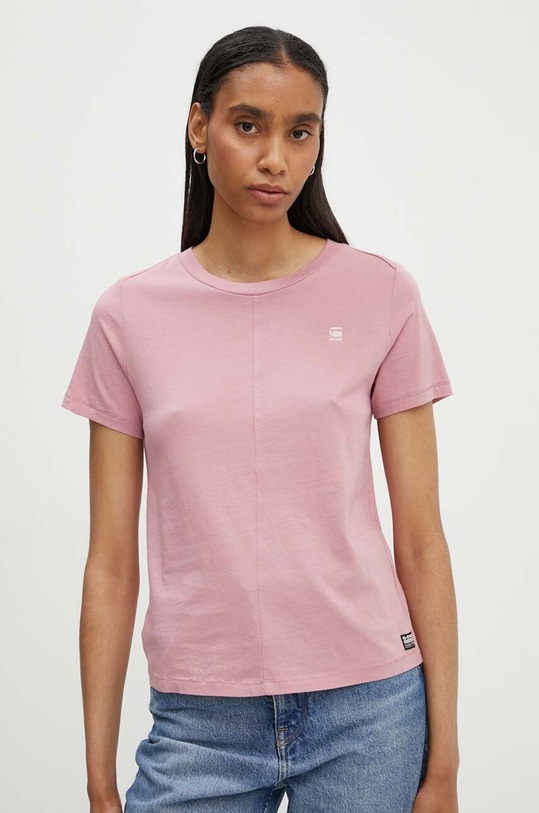 G-Star t-shirt bawełniany różowy D24499.4107