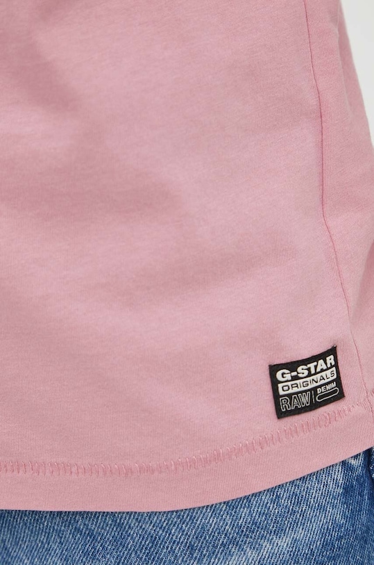 G-Star t-shirt bawełniany D24499.4107 różowy