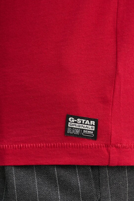 Bavlnené tričko G-Star D24499.4107 červená