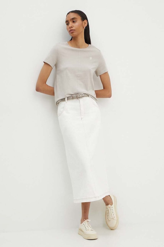 G-Star tricou din bumbac D24499.4107 bej AW24