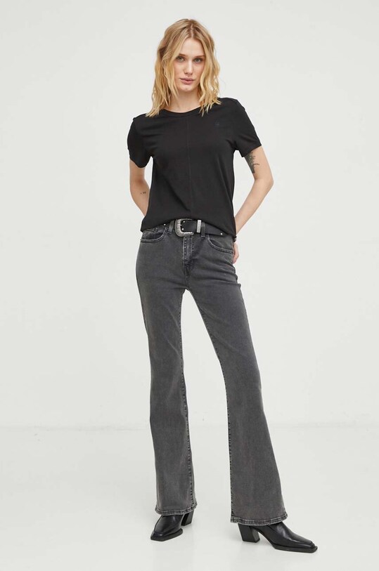 Pamučna majica G-Star Raw D24499.4107 crna AW24