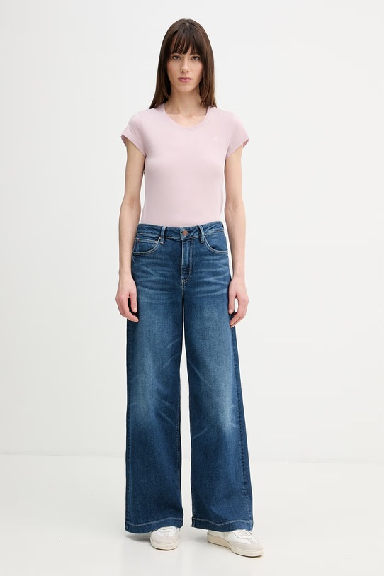 G-Star Raw t-shirt bawełniany D24533.4107 różowy AW25