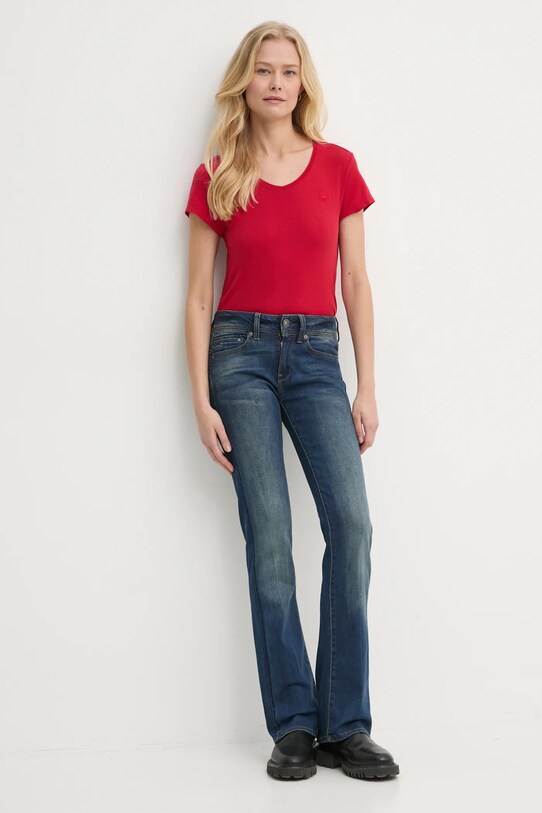 G-Star tricou din bumbac D24533.4107 rosu AW25