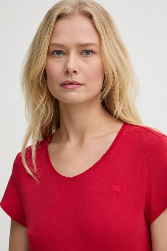 Bavlnené tričko G-Star Raw červená D24533.4107