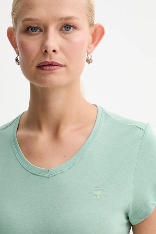 Pamučna majica G-Star Raw tirkizna D24533.4107
