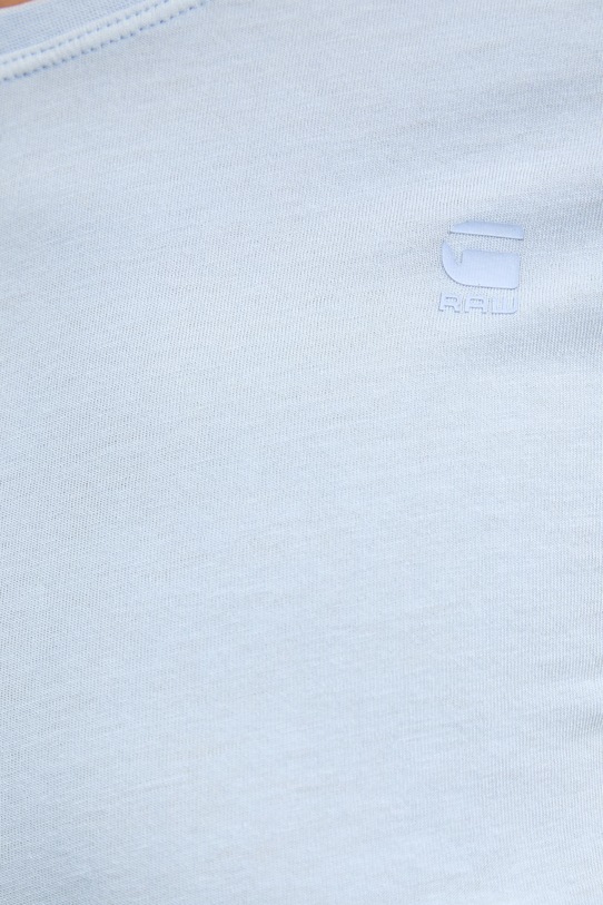 G-Star T-shirt damski bawełniany Overdyed eyben slim v t 2.0 D24533.B059 niebieski