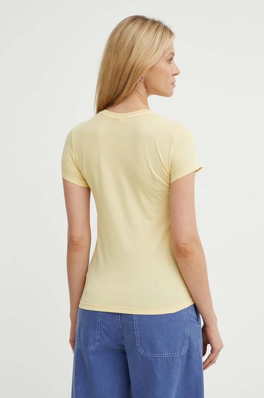 Odzież G-Star t-shirt bawełniany Overdyed eyben slim v t 2.0 D24533.B059 żółty