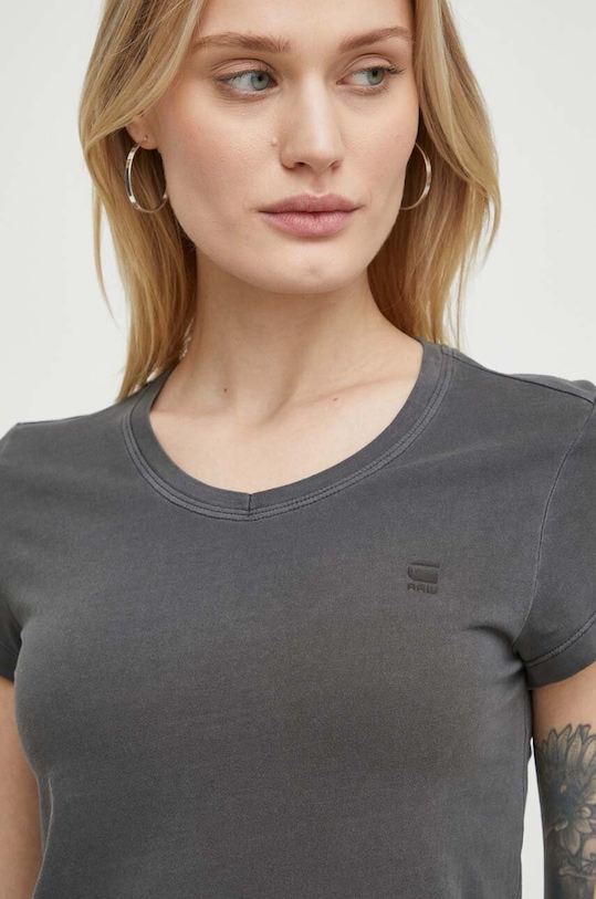 G-Star tricou din bumbac Overdyed eyben slim v t 2.0 gri D24533.B059