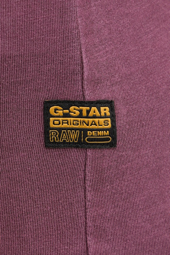 Βαμβακερό μπλουζάκι G-Star Raw D24533.B059 μπορντό