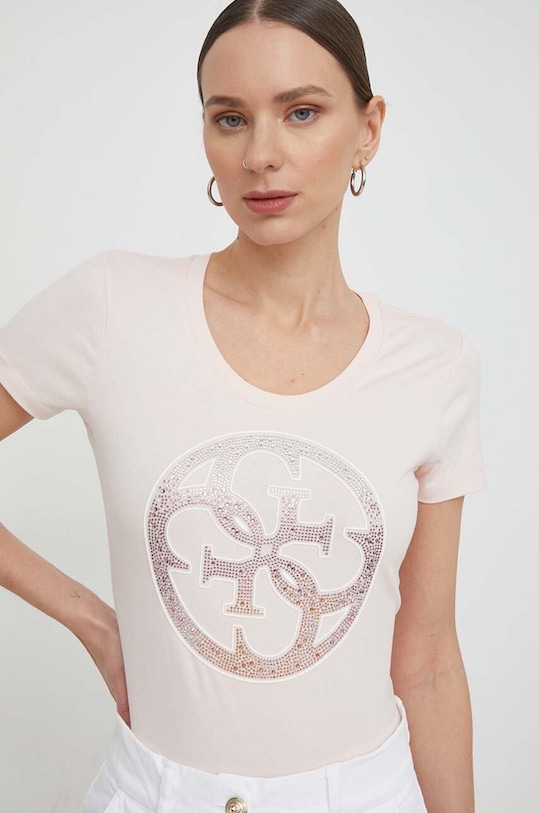 Guess t-shirt różowy W4GI29.J1314