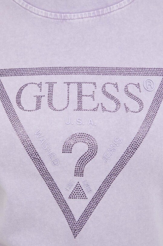 Бавовняна футболка Guess W4GI26.I3Z14 фіолетовий