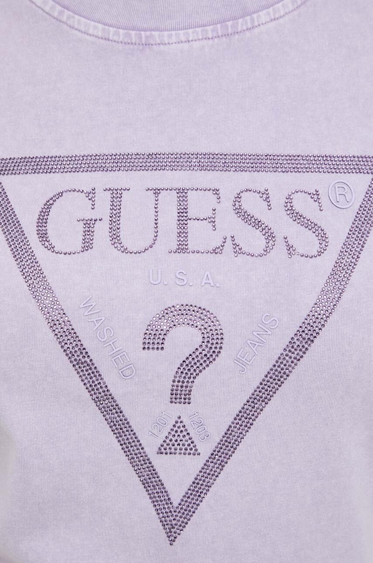 Bavlněné tričko Guess W4GI26.I3Z14 fialová