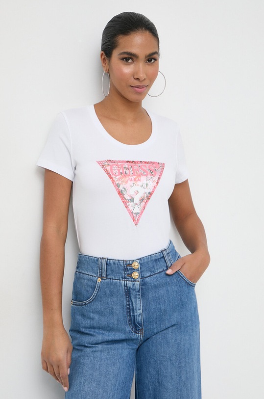 Odzież Guess t-shirt W4GI21.J1314 biały